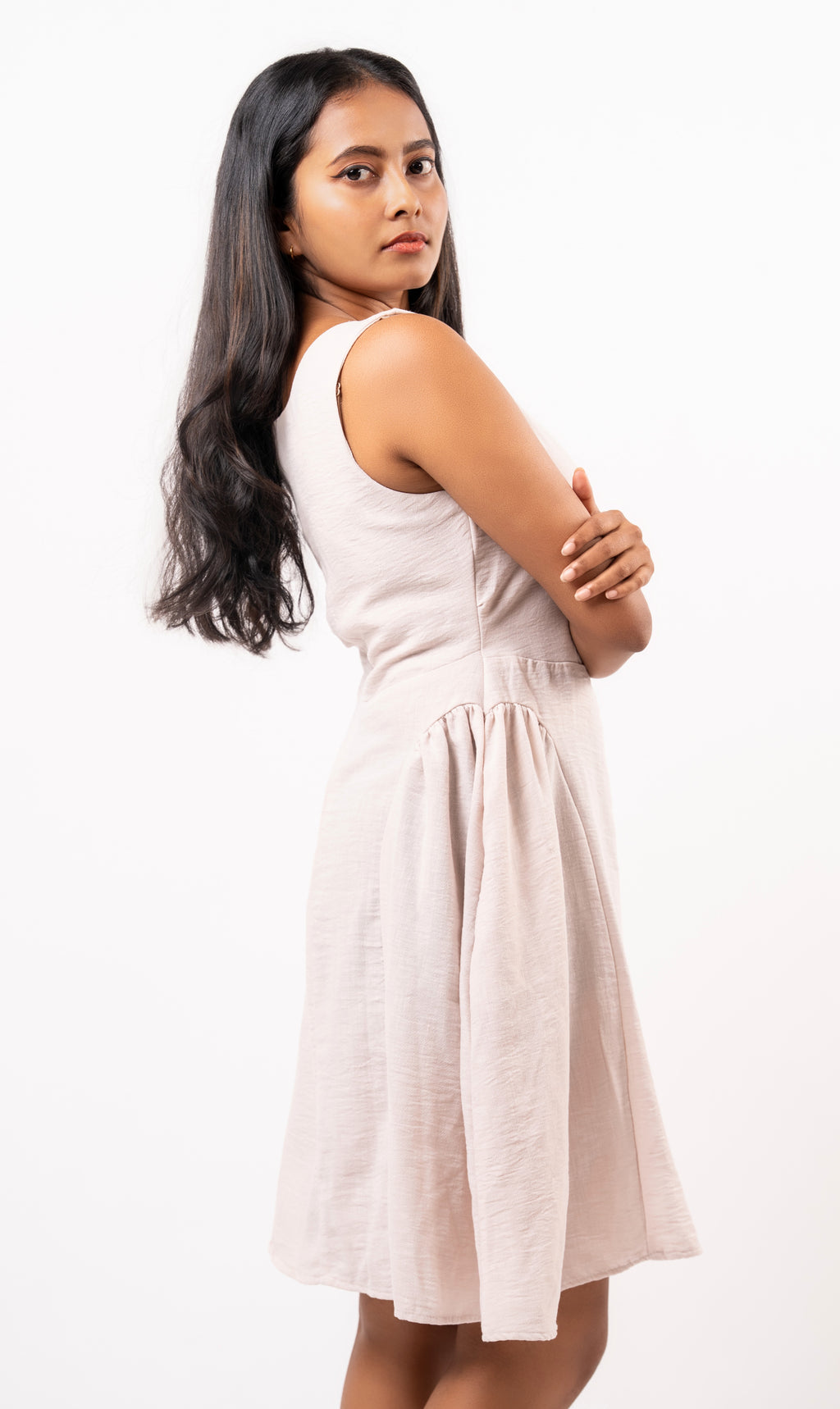 Blush Linen Pocket Dress