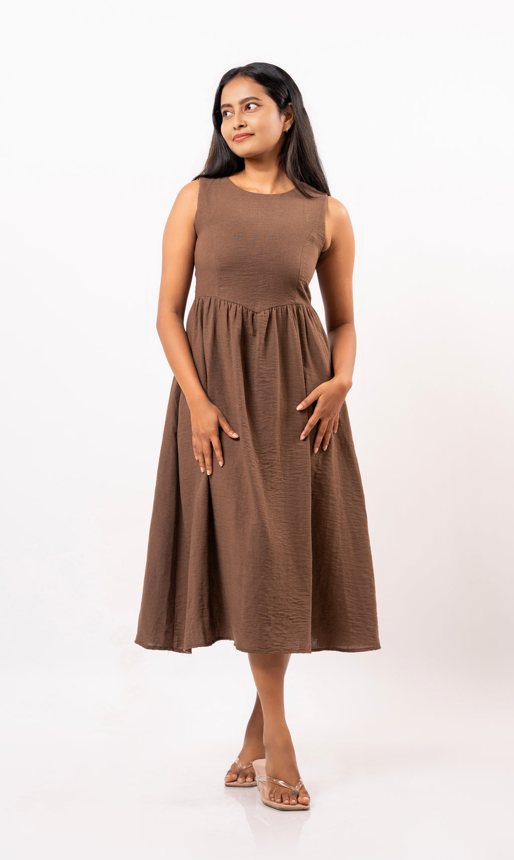 Elegant Flow Midi Dress