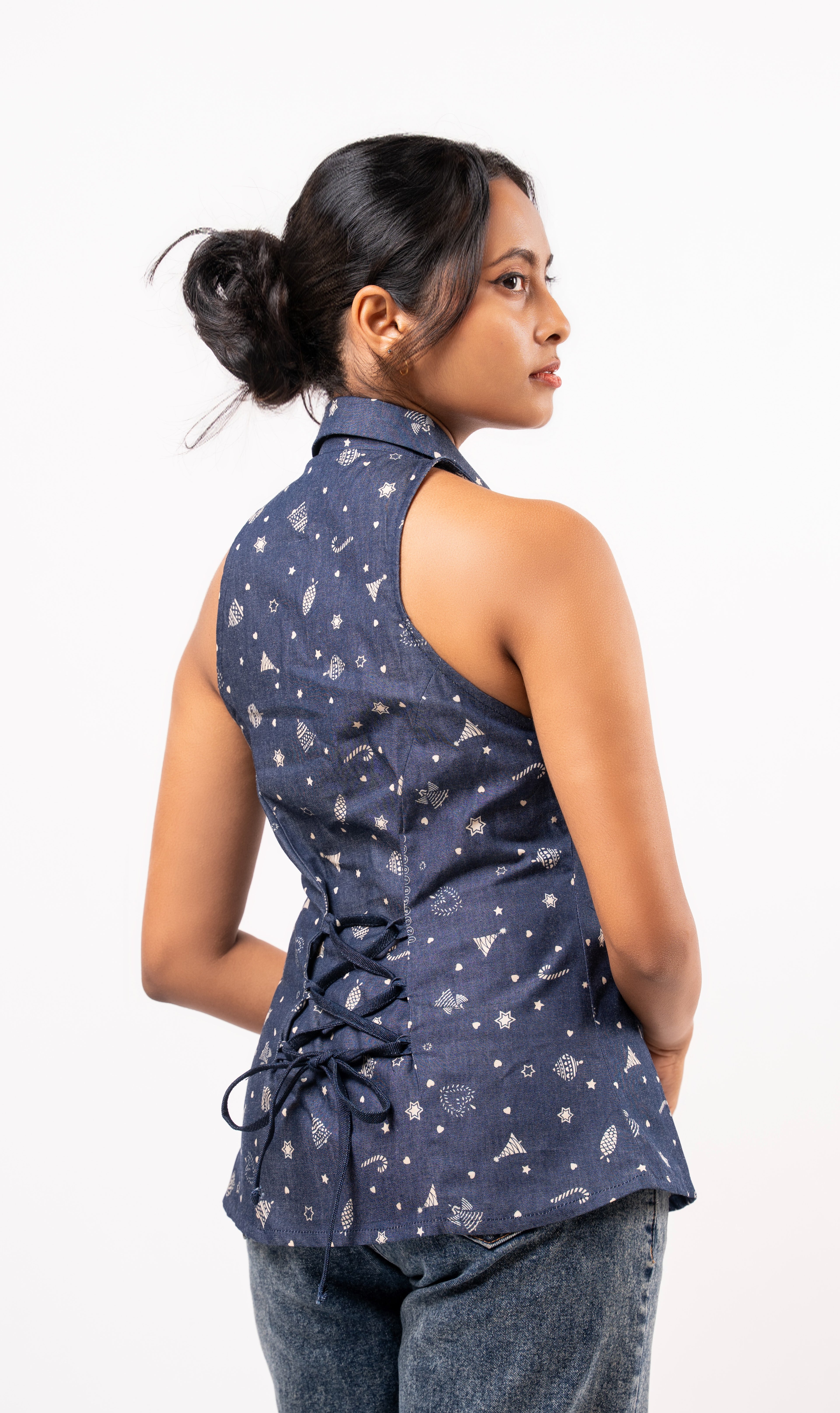 Nautical Nights Halter Blouse