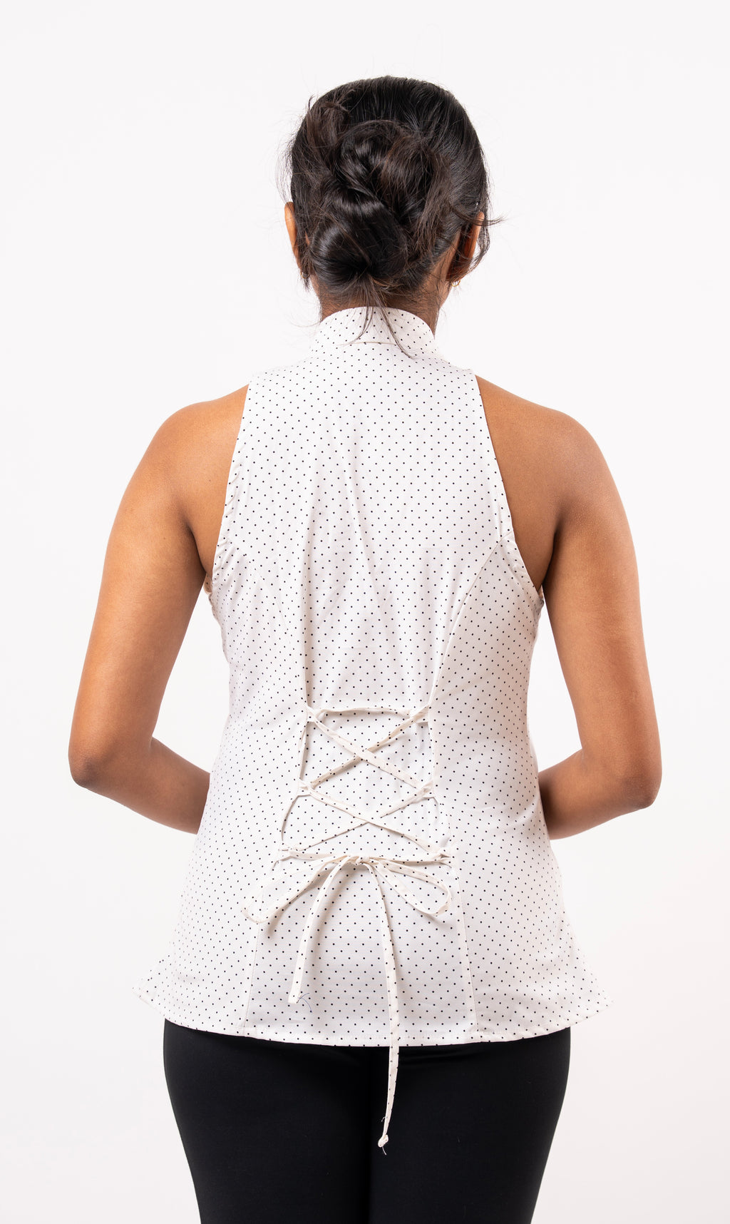 Dotted Diva Halter Blouse